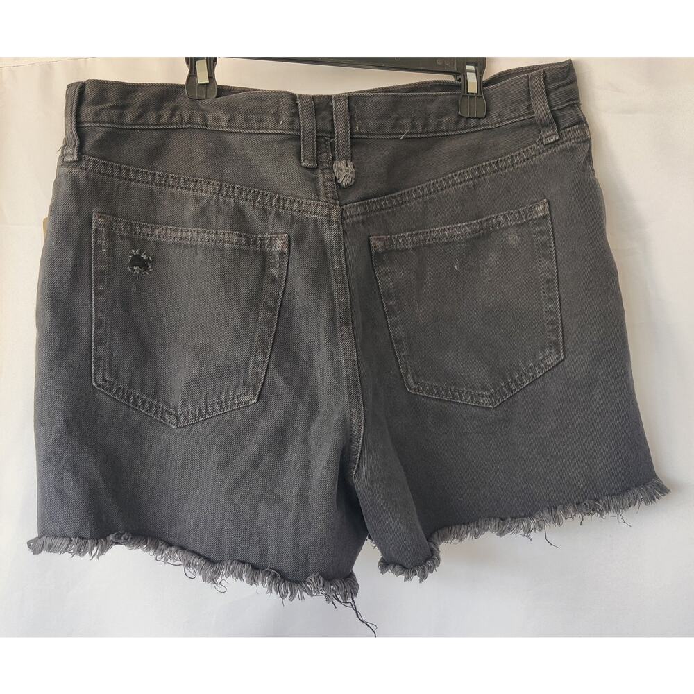 We The Free People Makai Cutoff Jean Shorts Washed Black Size 31 Button Fly - Picture 4 of 7
